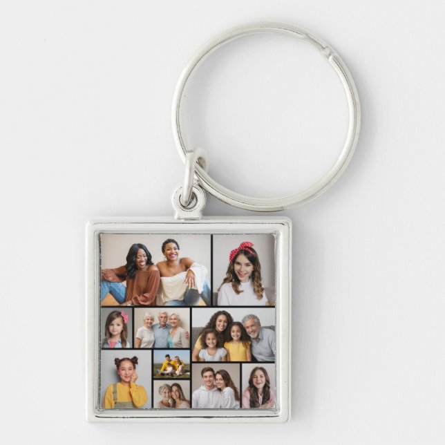 Create Your Own 10 Photo Collage Key Ring (Front)