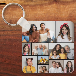 Create Your Own 10 Photo Collage Key Ring