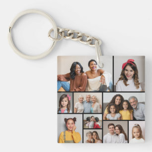 Create Your Own 10 Photo Collage Key Ring