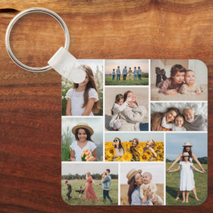 Create Your Own 10 Photo Collage Key Ring