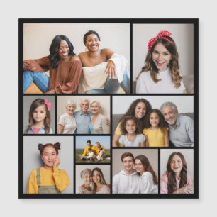 Create Your Own 10 Photo Collage Magnetic Card