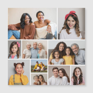 Create Your Own 10 Photo Collage Magnetic Card