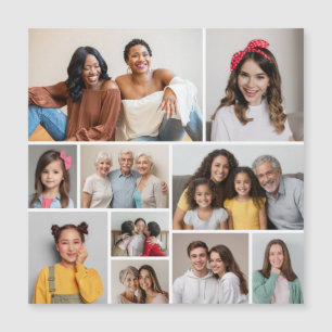 Create Your Own 10 Photo Collage Magnetic Card