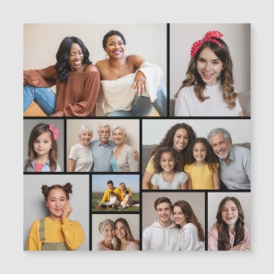 Create Your Own 10 Photo Collage Magnetic Card