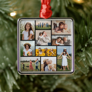 Create Your Own 10 Photo Collage Metal Tree Decoration