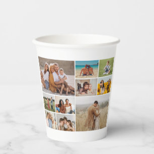 Create Your Own 10 Photo Collage Paper Cups