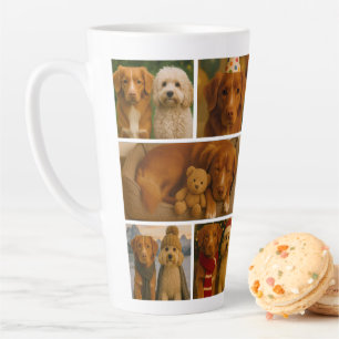 Create your own 10 photo collage personalized latte mug