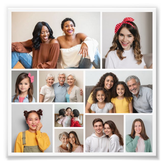 Create Your Own 10 Photo Collage Photo Enlargement (Front)