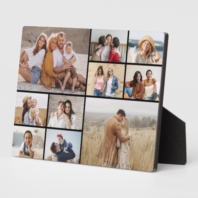 Create Your Own 10 Photo Collage Plaque (Side)
