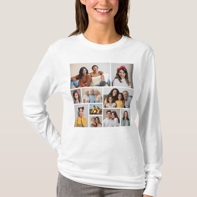 Create Your Own 10 Photo Collage T-Shirt (Front)