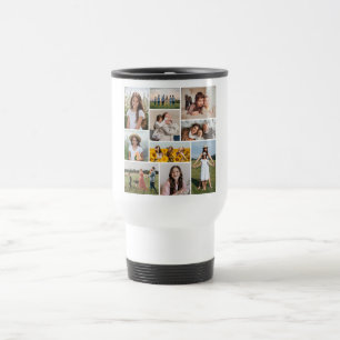 Create Your Own 10 Photo Collage Travel Mug