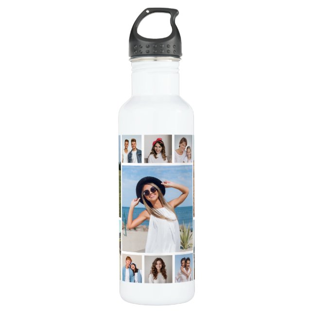 Create Your Own 11 Photo Collage 710 Ml Water Bottle (Front)