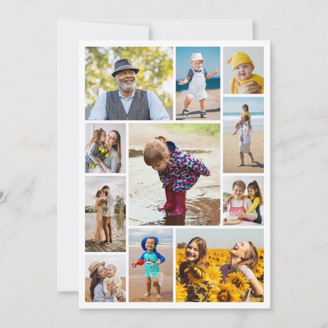 Create Your Own 11 Photo Collage Card (Front)