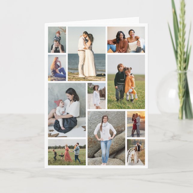 Create Your Own 11 Photo Collage Card (Front)