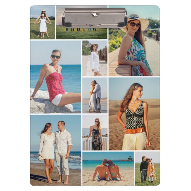 Create Your Own 11 Photo Collage  Clipboard (Front)