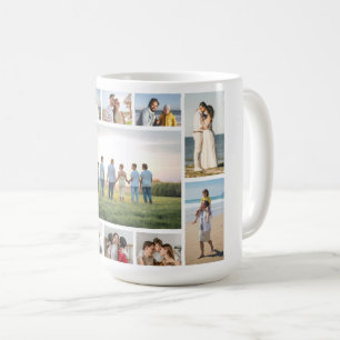 Create Your Own 11 Photo Collage Coffee Mug