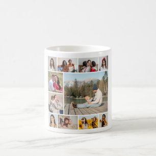 Create Your Own 11 Photo Collage Coffee Mug