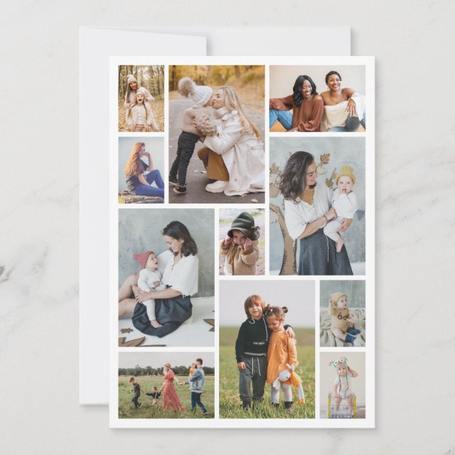 Create Your Own 11 Photo Collage Greeting  Card (Front)