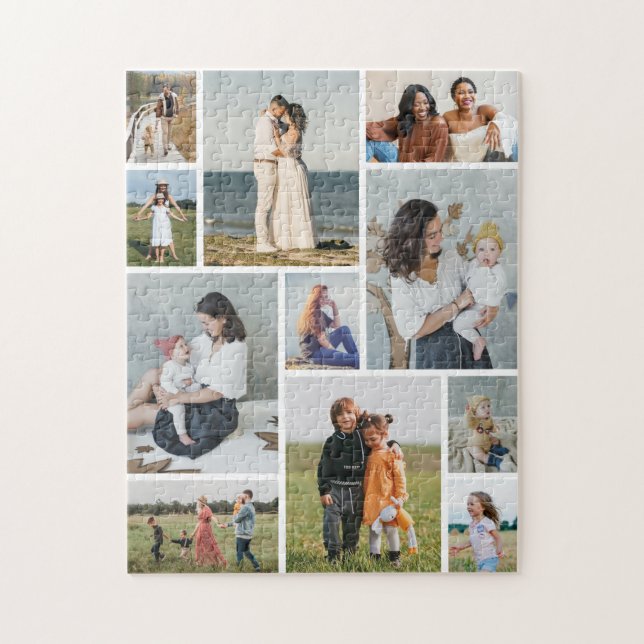 Create Your Own 11 Photo Collage Jigsaw Puzzle (Vertical)