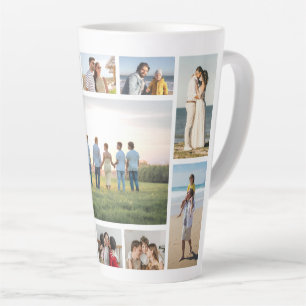 Create Your Own 11 Photo Collage Latte Mug