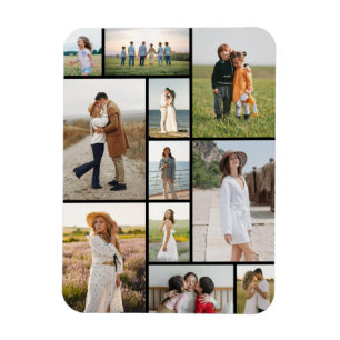Create Your Own 11 Photo Collage Magnet