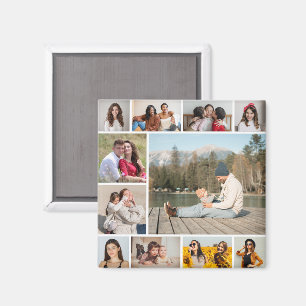 Create Your Own 11 Photo Collage Magnet