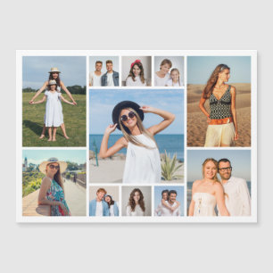 Create Your Own 11 Photo Collage Magnetic Card