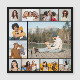 Create Your Own 11 Photo Collage Magnetic Card