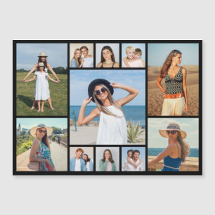 Create Your Own 11 Photo Collage Magnetic Card