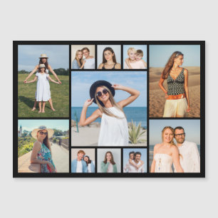 Create Your Own 11 Photo Collage Magnetic Card