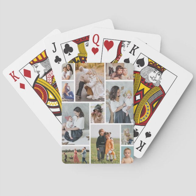 Create Your Own 11 Photo Collage Playing Cards (Back)
