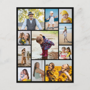 Create Your Own 11 Photo Collage Postcard