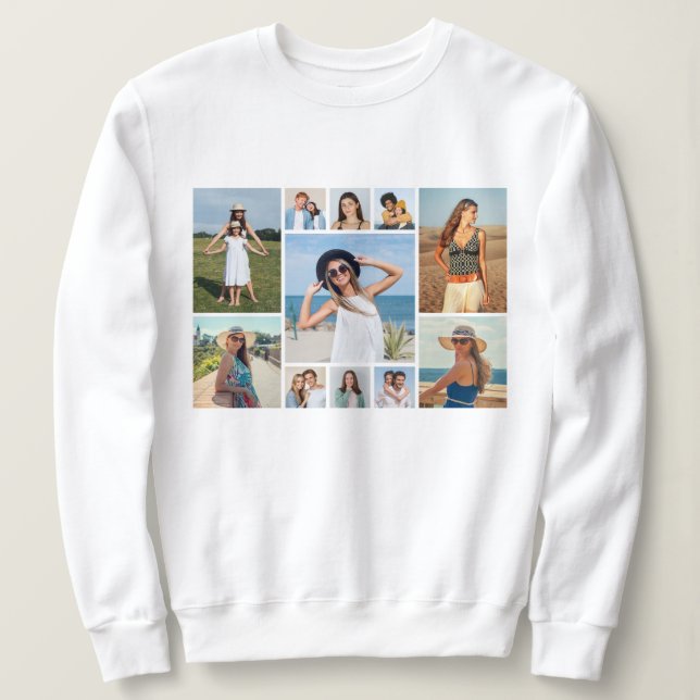 Create Your Own 11 Photo Collage Sweatshirt (Design Front)