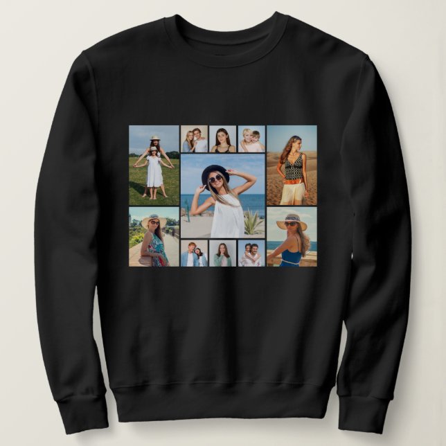 Create Your Own 11 Photo Collage Sweatshirt (Design Front)