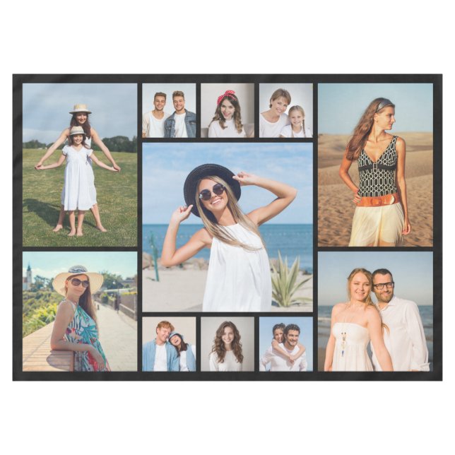 Create Your Own 11 Photo Collage Tablecloth (Front (Horizontal))
