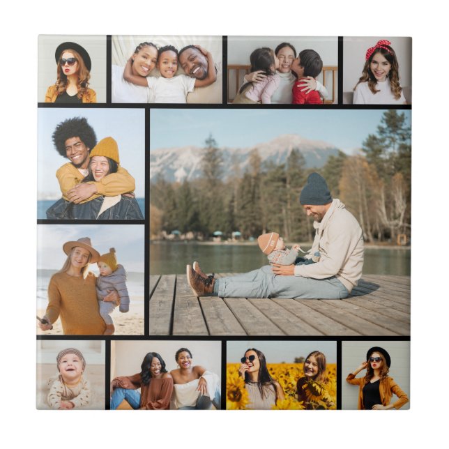 Create Your Own  11 Photo Collage Tile (Front)