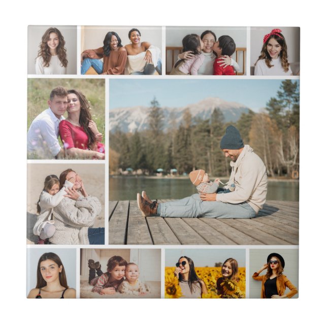 Create Your Own  11 Photo Collage Tile (Front)