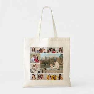 Create Your Own 11 Photo Collage Tote Bag
