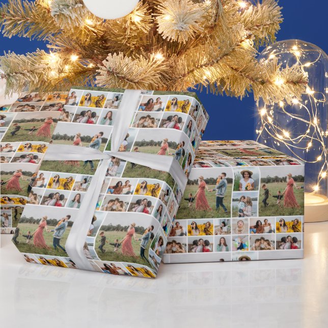 Create Your Own 11 Photo Collage Wrapping Paper (Holidays)