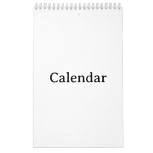 Create Your Own 11" x 7" Single Page Small White Calendar