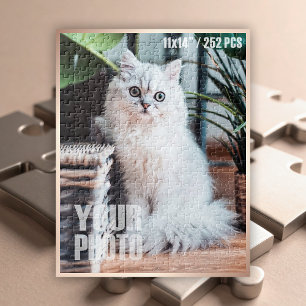 Create Your Own 11x14”/252 Pieces Custom Pet Photo Jigsaw Puzzle