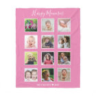 Create Your Own 12 Family Photo Collage Pink