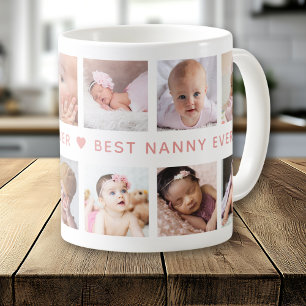 Create Your Own 12 Photo Collage Best Nanny Ever Coffee Mug