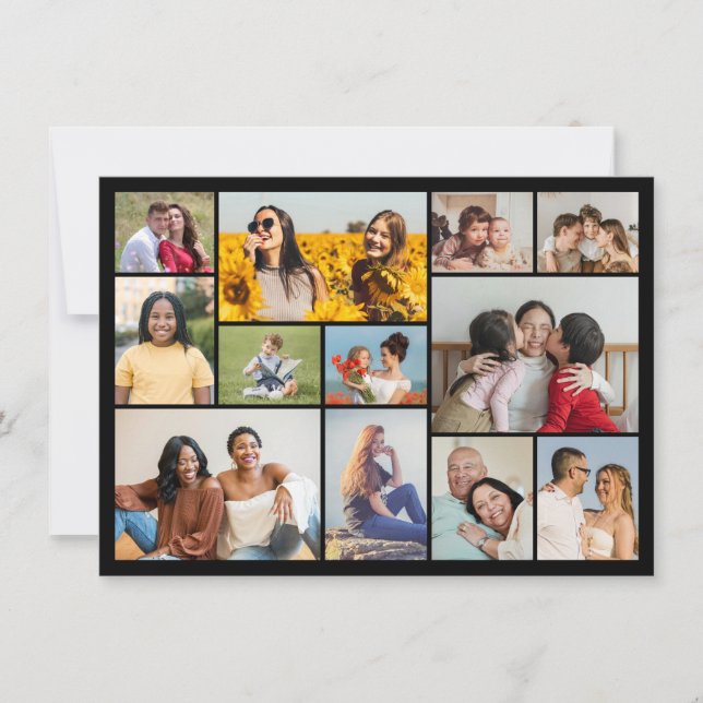 Create Your Own 12 Photo Collage Card (Front)