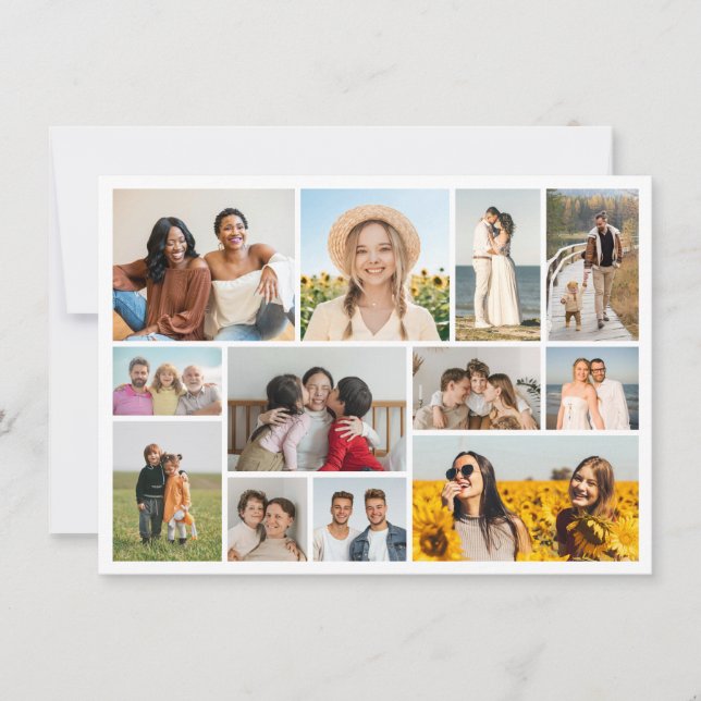 Create Your Own 12 Photo Collage  Card (Front)