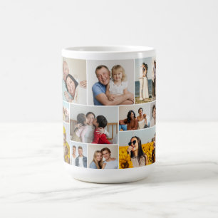 Create Your Own 12 Photo Collage Coffee Mug