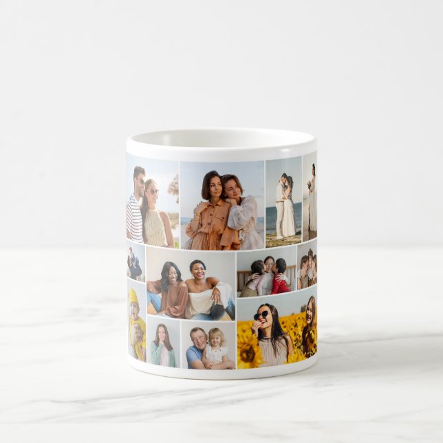 Create Your Own 12 Photo Collage  Coffee Mug (Center)