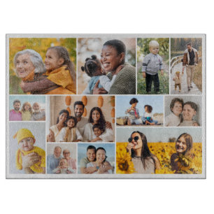 Create Your Own 12 Photo Collage Cutting Board