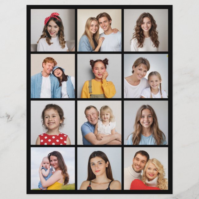 Create Your Own 12 Photo Collage Flyer (Front)