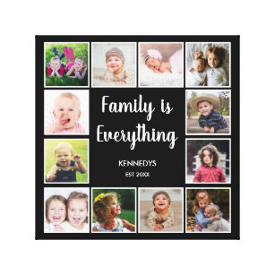 Create Your Own 12 Photo Collage Frame Canvas Print